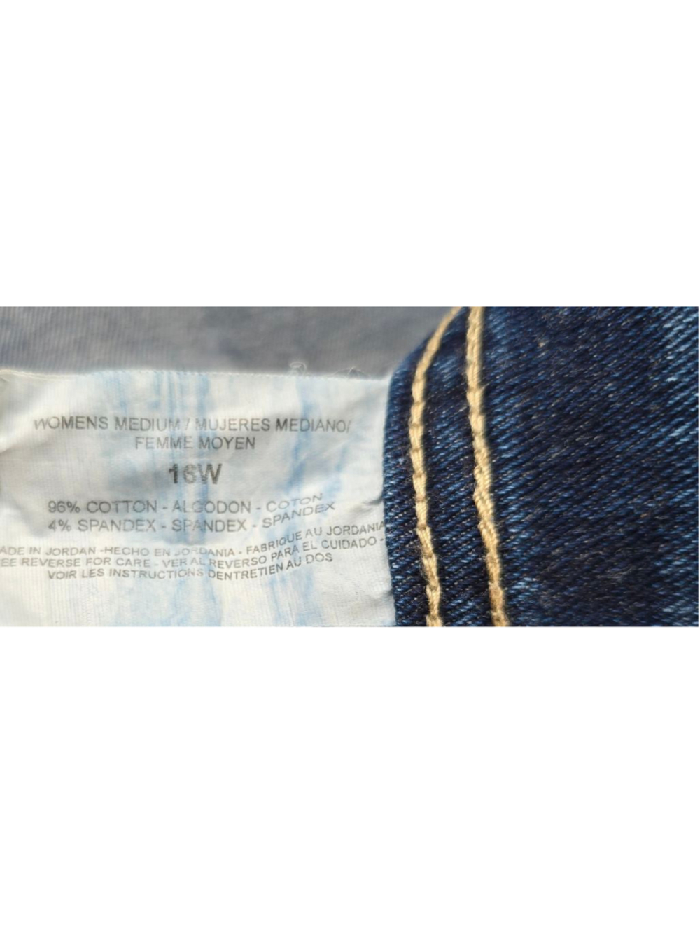 Gloria Vanderbilt Amanda Jeans Womens 16W Blue Stretch Denim High Rise Tapered - Picture 7 of 12